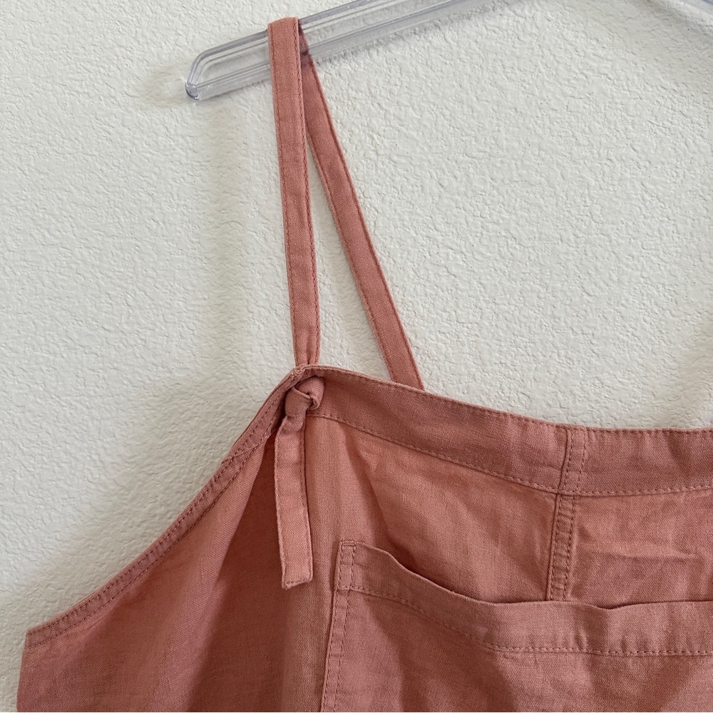 NWT Old Navy Coral Sleeveless Waist-Defined Linen-Blend Utility Romper [Sz: 2X] - Picture 4 of 8